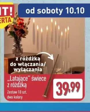 Latające świece z różdżką