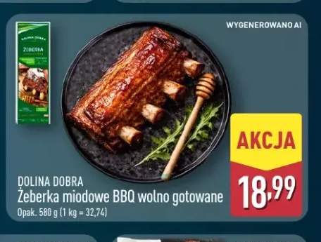 Żeberka miodowe BBQ wolno gotowane Dolina Dobra