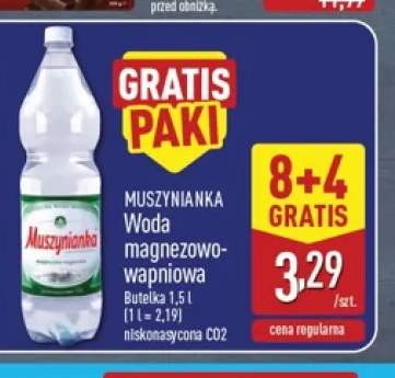 Woda gazowana magnezowo-wapniowa niskonasycona CO2 Muszynianka