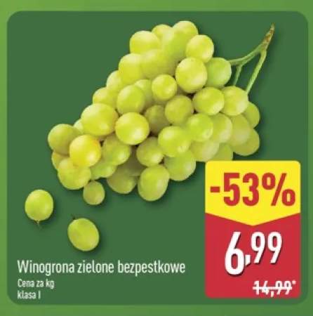 Winogrona zielone bezpestkowe
