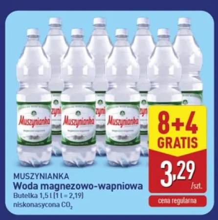 Woda gazowana magnezowo-wapniowa niskonasycona CO2 Muszynianka