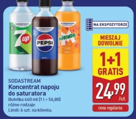Koncentrat napoju do saturatora Pepsi Sodastream +2 warianty