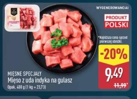 Mięso z uda indyka na gulasz Mięsne Specjały