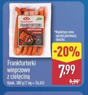Frankfurterki wieprzowe z cielęciną Kabanos