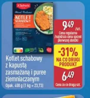 Kotlet schabowy z kapustą zasmażaną i puree ziemniaczanym U Jędrusia