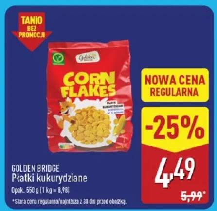 Płatki kukurydziane Golden Bridge