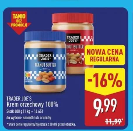 Krem orzechowy 100% smooth Trader Joe's +1 wariant