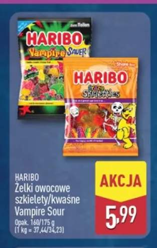 Żelki owocowe szkielety Haribo +1 wariant
