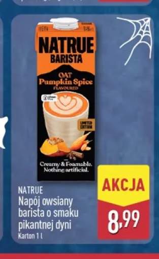 Napój owsiany barista o smaku pikantnej dyni Natrue
