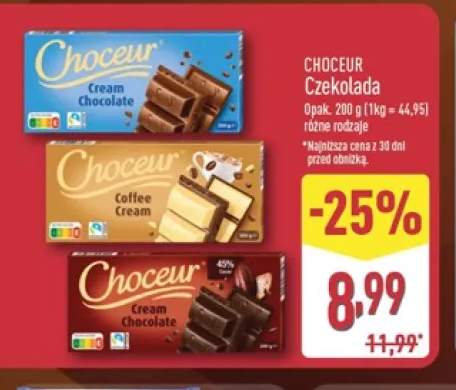 Czekolada Cream Chocolate Choceur +2 warianty