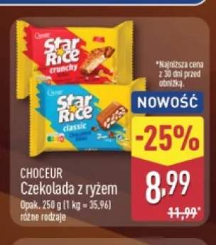 Czekolada z ryżem Star Rice crunchy Choceur +1 wariant