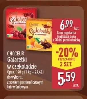 Galaretki w czekoladzie z sokiem pomarańczowym Choceur +1 wariant