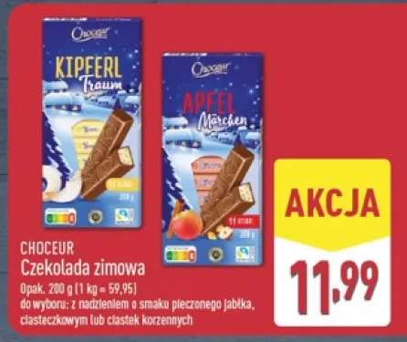 Czekolada zimowa z nadzieniem ciasteczkowym Choceur +2 warianty