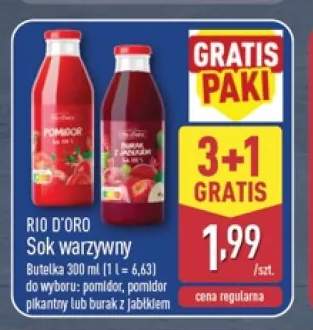 Sok warzywny burak z jabłkiem Rio D'Oro +2 warianty