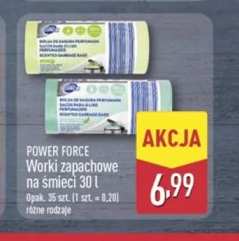 Worki zapachowe na śmieci 30 l Power Force