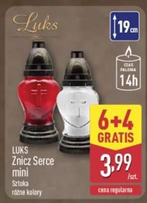 Znicz Serce mini Luks