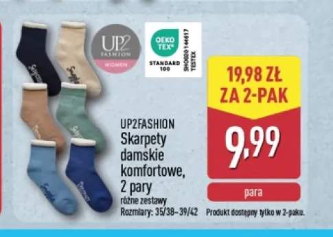 Skarpety damskie komfortowe 2-pak Up2fashion