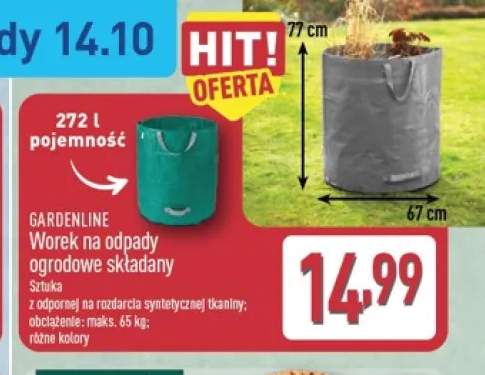 Worek na odpady ogrodowe składany 272 l Gardenline