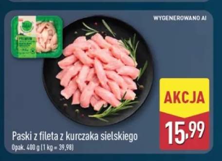 Paski z fileta z kurczaka sielskiego