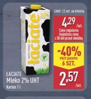 Mleko UHT Łaciate 2%