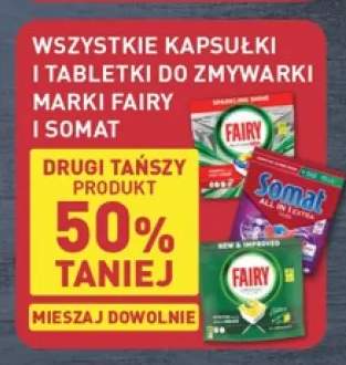 Kapsułki i tabletki do zmywarki marki Fairy i Somat