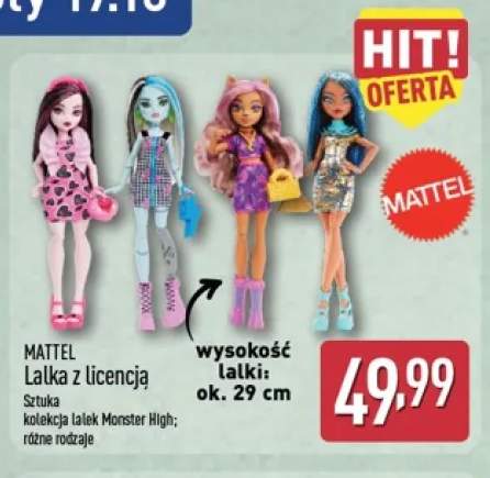 Lalka z licencją Monster High Mattel