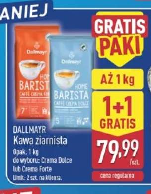Kawa ziarnista Crema Dolce Dallmayr +1 wariant