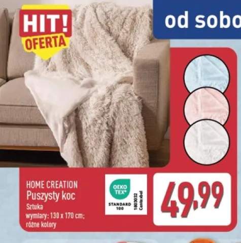Puszysty koc Home Creation 130x170 cm