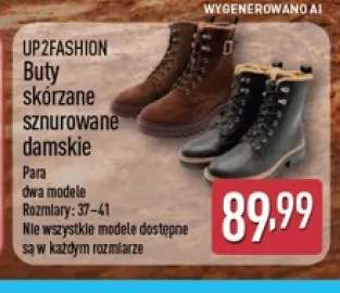 Buty skórzane sznurowane damskie Up2fashion