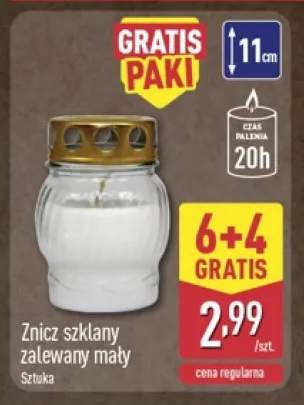 Znicz szklany zalewany mały