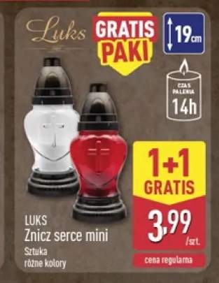 Znicz serce mini Luks