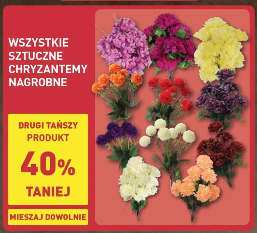 Sztuczne chryzantemy nagrobne