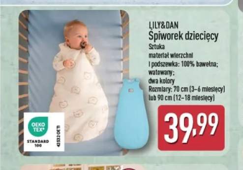 Śpiworek dziecięcy 70 cm Lily & Dan +1 wariant
