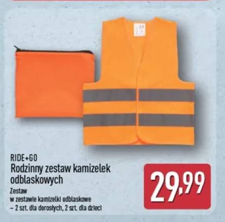 Rodzinny zestaw kamizelek odblaskowych RIDE+GO