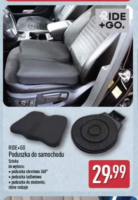 Poduszka do samochodu obrotowa 360° RIDE+GO +2 warianty