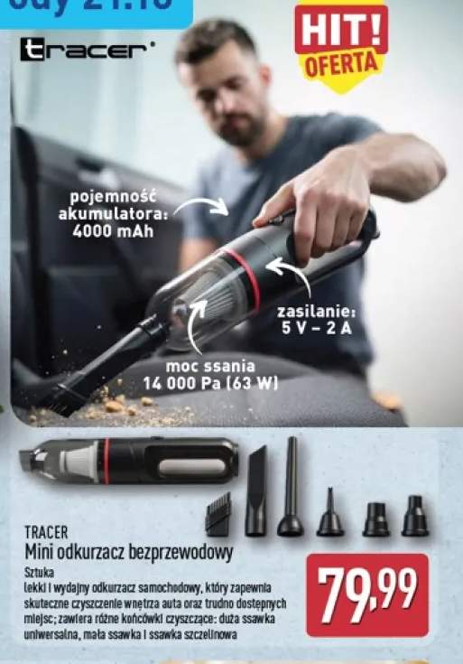 Mini odkurzacz bezprzewodowy Tracer