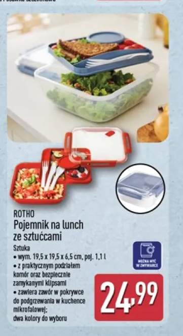 Pojemnik na lunch ze sztućcami Rotho