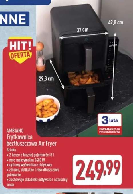 Frytkownica beztłuszczowa Ambiano