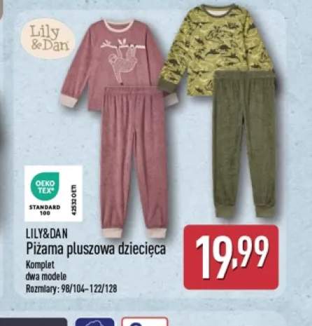 Piżama pluszowa dziecięca Lily & Dan