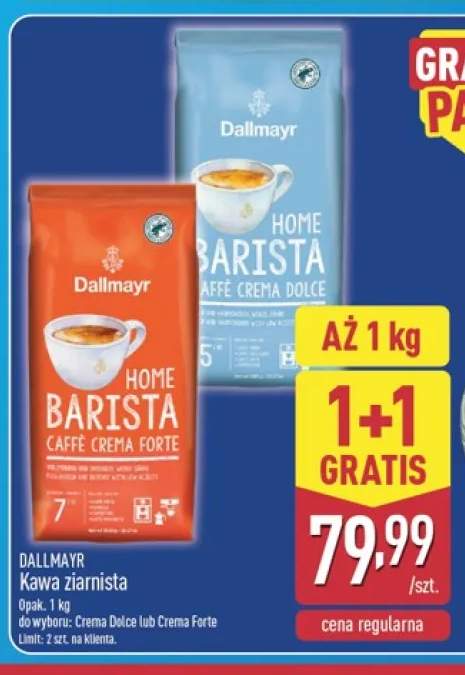 Kawa ziarnista Crema Dolce Dallmayr +1 wariant