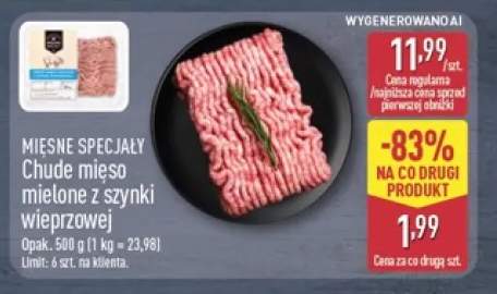 Chude mięso mielone z szynki wieprzowej Mięsne Specjały