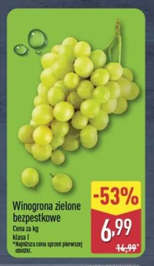 Winogrona zielone bezpestkowe