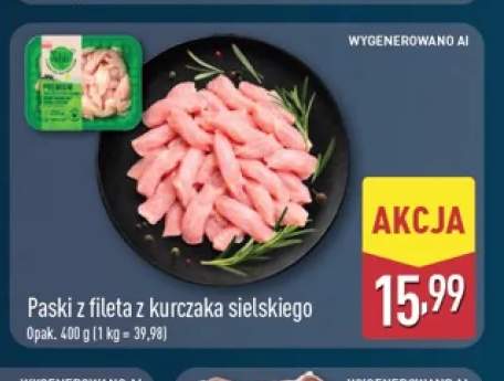 Paski z fileta z kurczaka sielskiego Kurczak Sielski