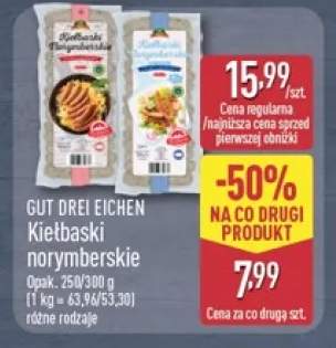 Kiełbaski norymberskie 250 g Gut Drei Eichen +1 wariant