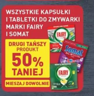 Kapsułki i tabletki do zmywarki marki Fairy i Somat