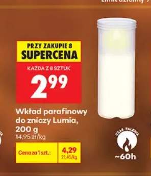 wkład parafinowy do znicza