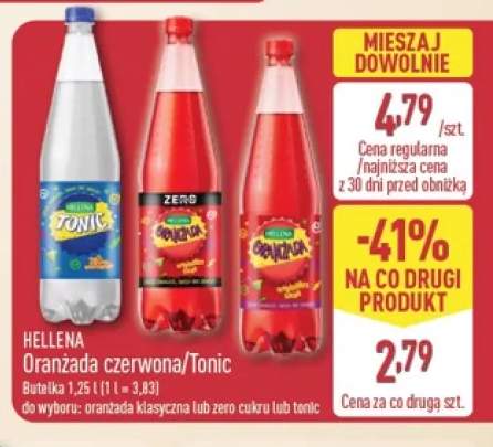 Oranżada zero cukru Hellena +2 warianty