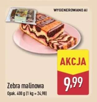 Ciasto Zebra malinowa