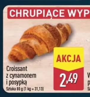 Croissant z cynamonem i posypką