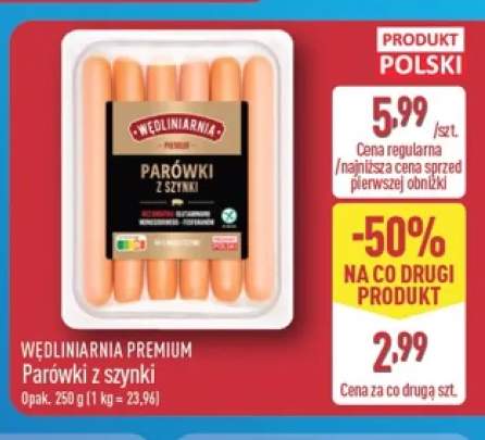 Parówki z szynki Wędliniarnia Premium